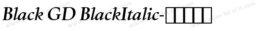 Black GD BlackItalic字体转换